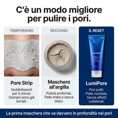 Maschera all'argilla Coreana - efficace contro i punti neri e per la pulizia dei pori.