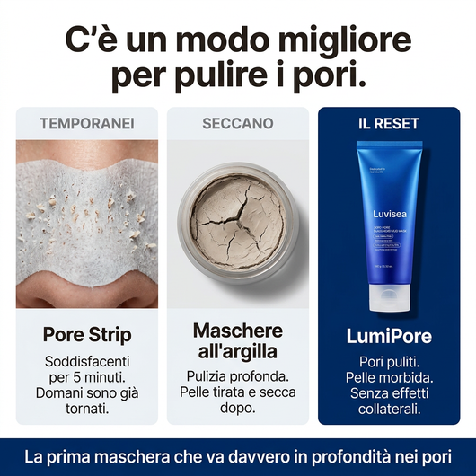 Maschera all'argilla Coreana - efficace contro i punti neri e per la pulizia dei pori.