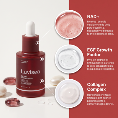 Luvisea NAD+ Serum - Riduce le linee dell'età e migliora l'elasticità