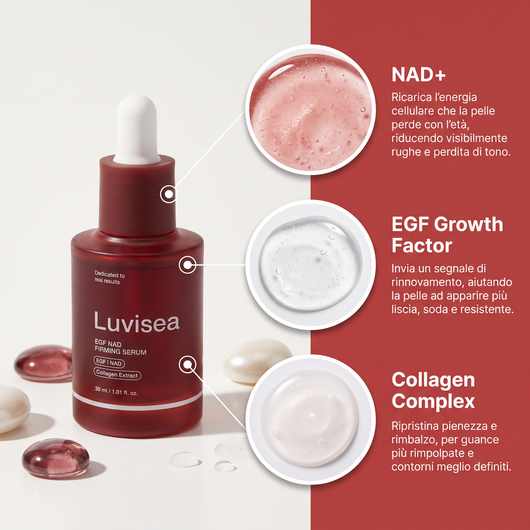 Luvisea NAD+ Serum - Riduce le linee dell'età e migliora l'elasticità